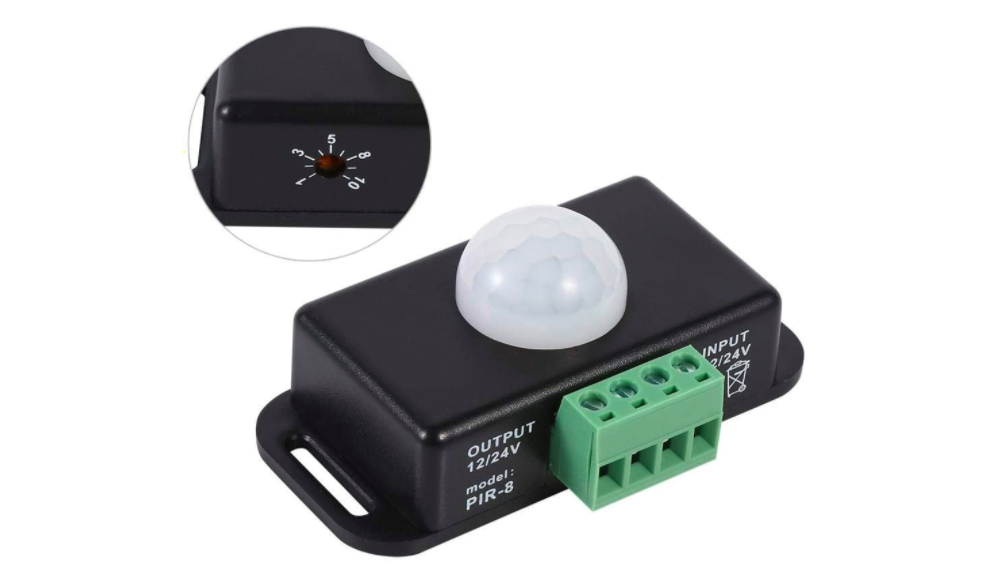 Interruptor detector de sensor de movimiento PIR infrarrojo de seguridad corporal para tira de luz LED DC 12V / 24V