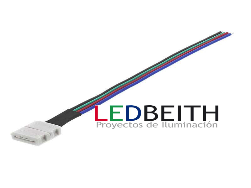 Cable de conector directa para tira LED RGB (4 Pin) 10mm